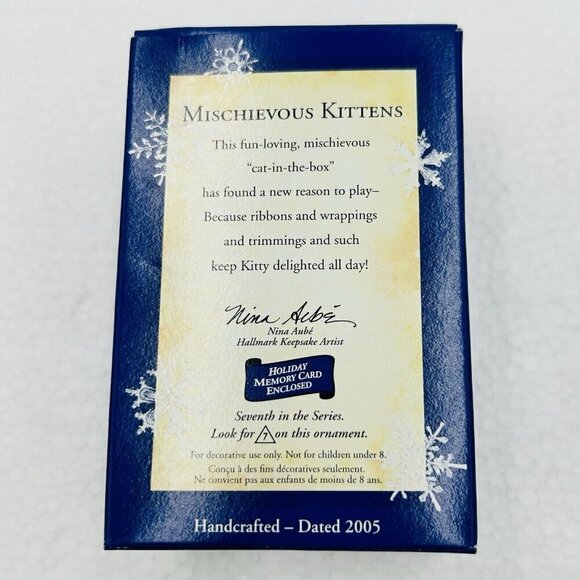 Hallmark Keepsake Christmas Ornaments Set of 3 "Mischievous Kittens" #7, 11, 12 - Picture 13 of 16